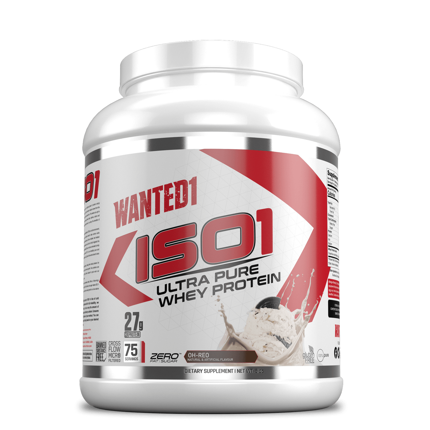 Wanted1 ISO1 - Ultra Pure Whey Isolate Protein - 5lbs