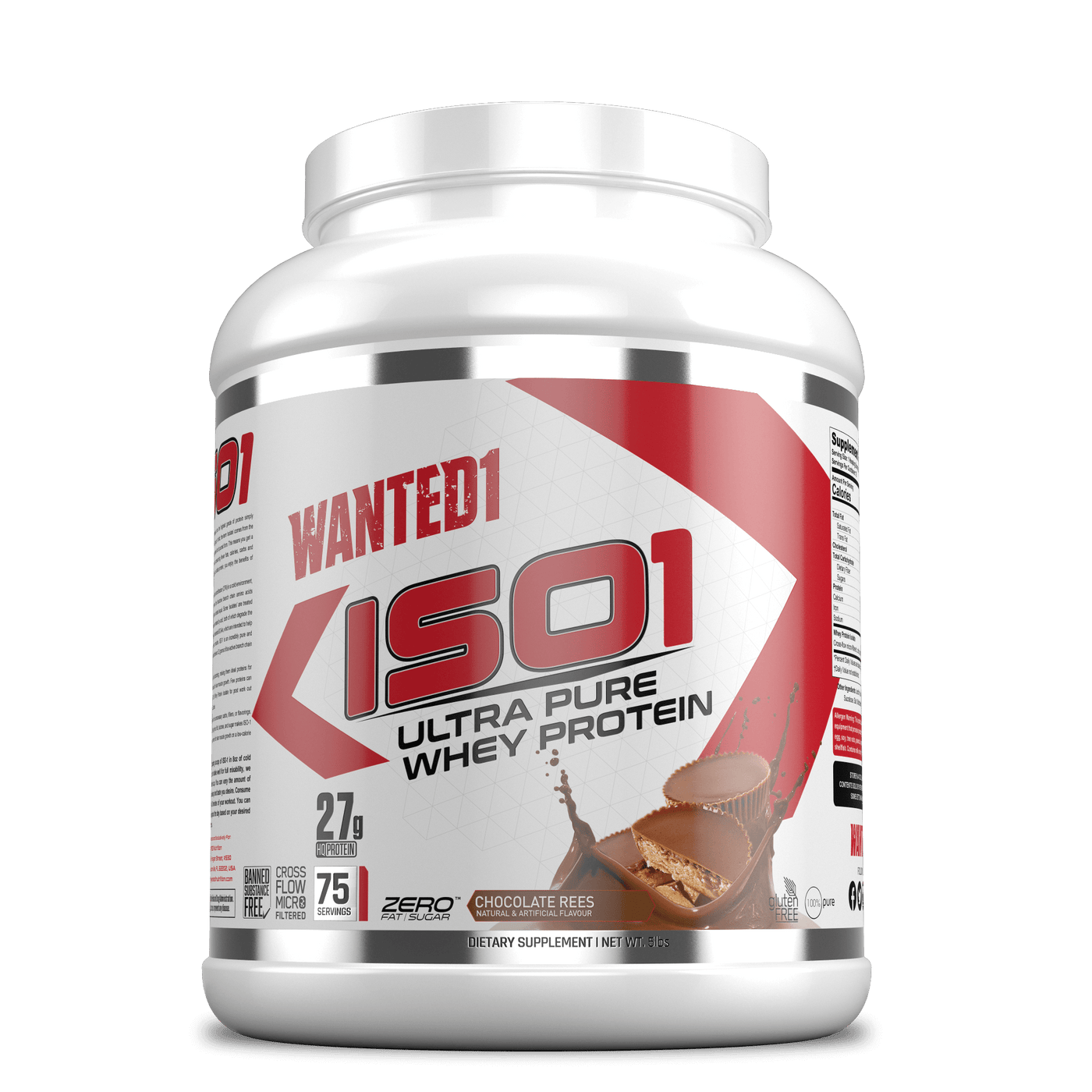Wanted1 ISO1 - Ultra Pure Whey Isolate Protein - 5lbs