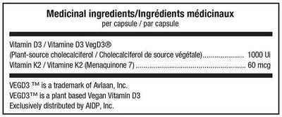 ATP Labs Vitamine D3+K2 60caps - Atp Labs