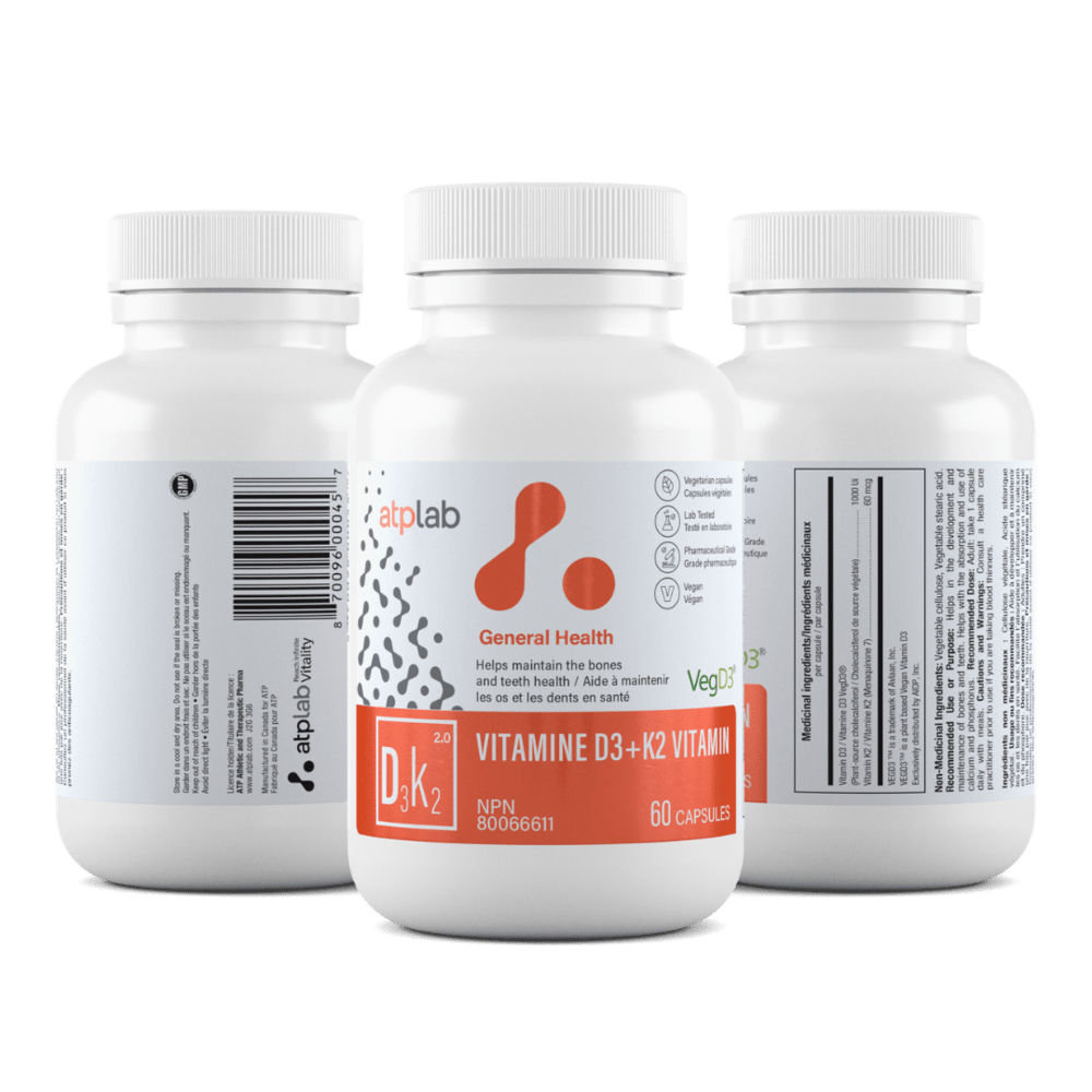 ATP Labs Vitamine D3+K2 60caps - Atp Labs