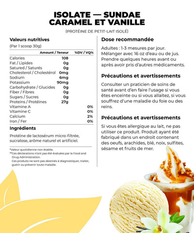 Fit Shack Suppléments 1 lb / Butterscotch Vanilla Sundae VRAC - ISOLATE