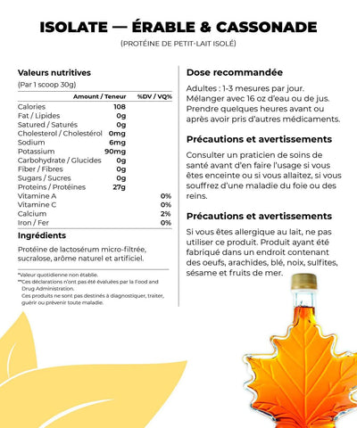 Fit Shack Suppléments 1 lb / Maple Brown Sugar VRAC - ISOLATE