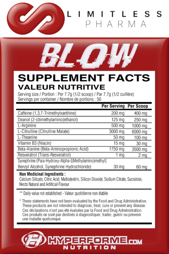 Limitless Pharma Suppléments BLOW - Limitless Pharma