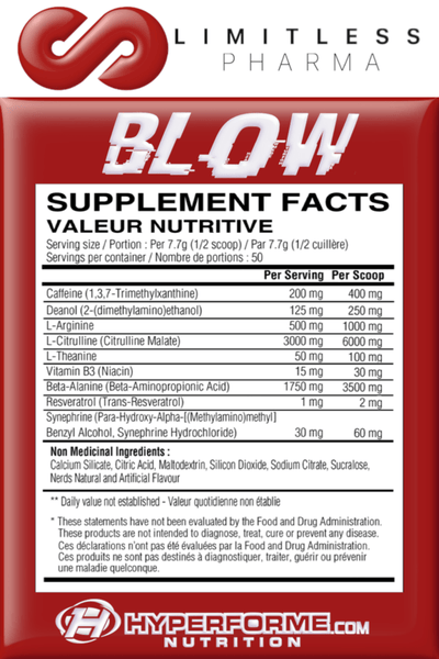 Limitless Pharma Suppléments BLOW - Limitless Pharma
